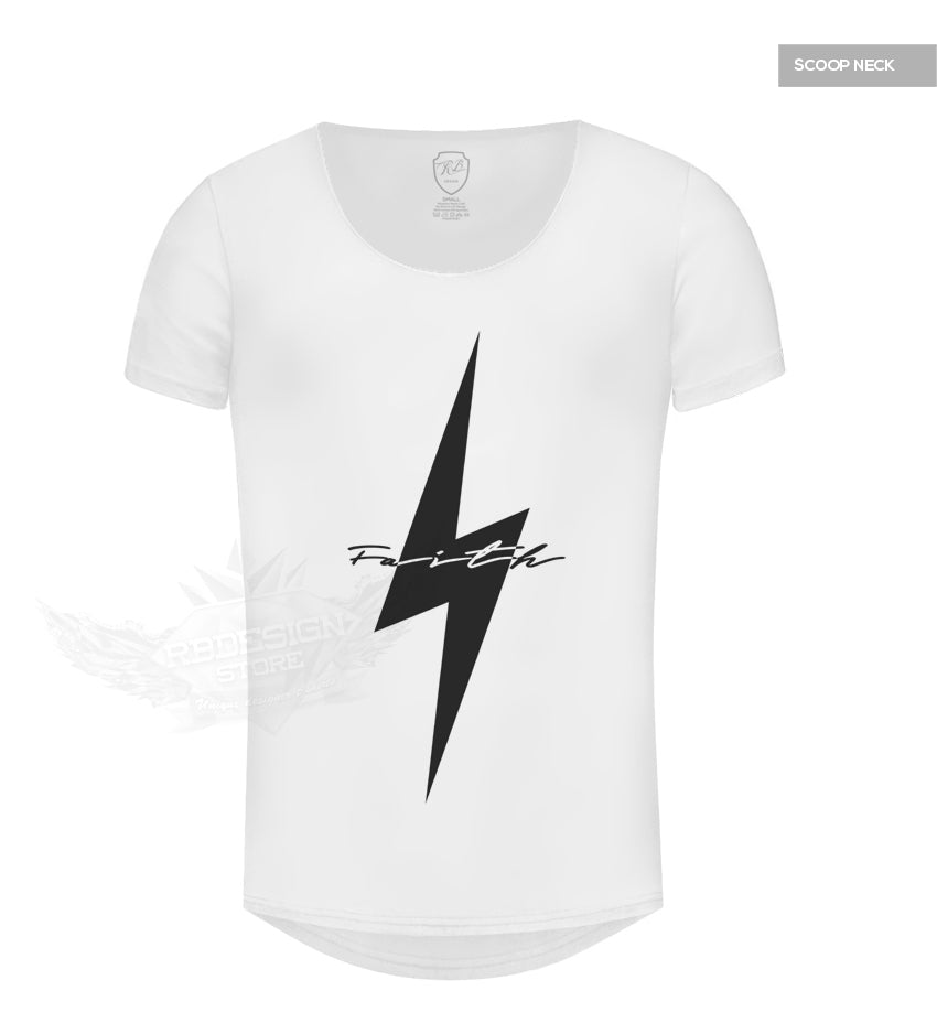 Urban Fashion Men's T-shirt "Faith on Stormy Days" BLACK MD897BK