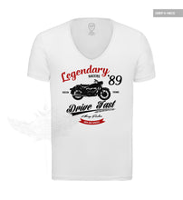Retro Motorcycle Men's T-shirt Vintage Style Graphic Tee "Legendary Riders" MD898R