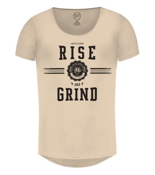 Rise and Grind Men't T-shirt Muscle Fit Stretch Cotton Tee / Color Option / MD908