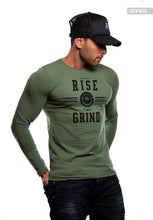 Mens Long Sleeve T-shirt "Rise and Grind" MD908