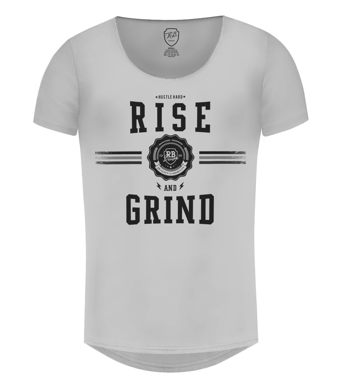 Rise and Grind Men't T-shirt Muscle Fit Stretch Cotton Tee / Color Option / MD908