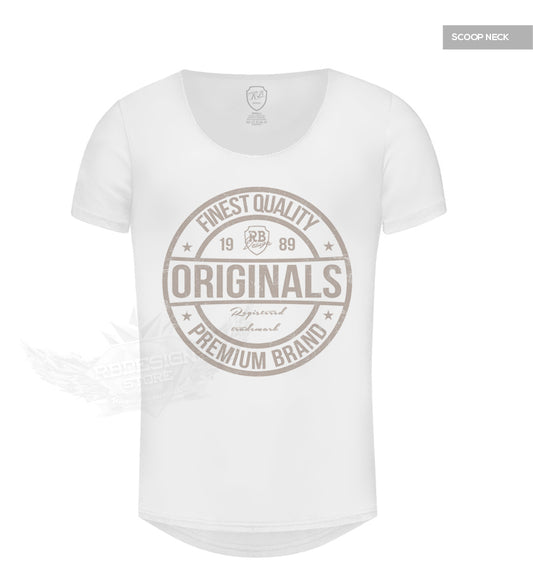 Finest Quality RB Design Mens White T-shirt Muscle Fit "Originals" MD911