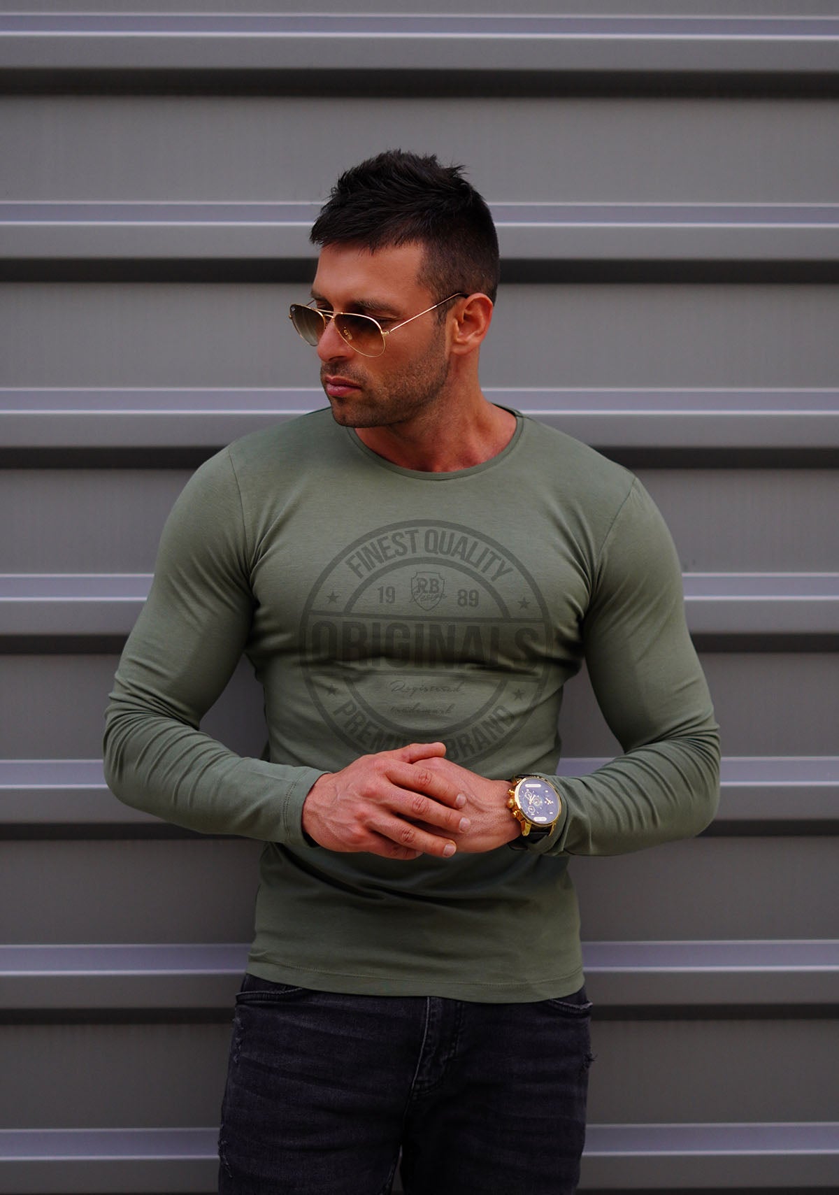 Casual Mens Long Sleeve T-shirt "Originals" MD911