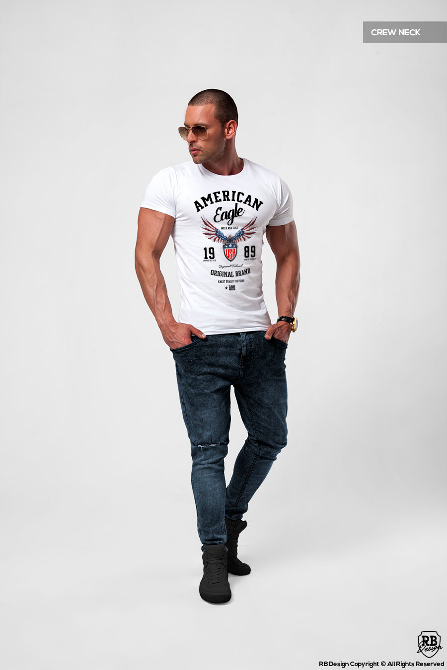 American Eagle Men's T-shirt Original RBD Graphic Tee MD913