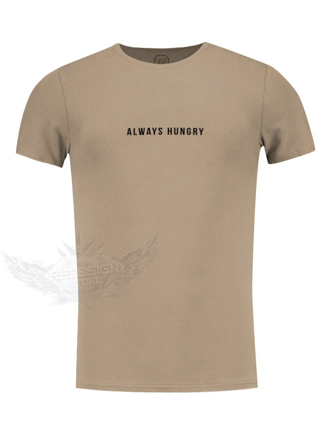 Men's Casual T-shirt Always Hungry Saying Slim Fit Muscle Tee / Color Option / MD916