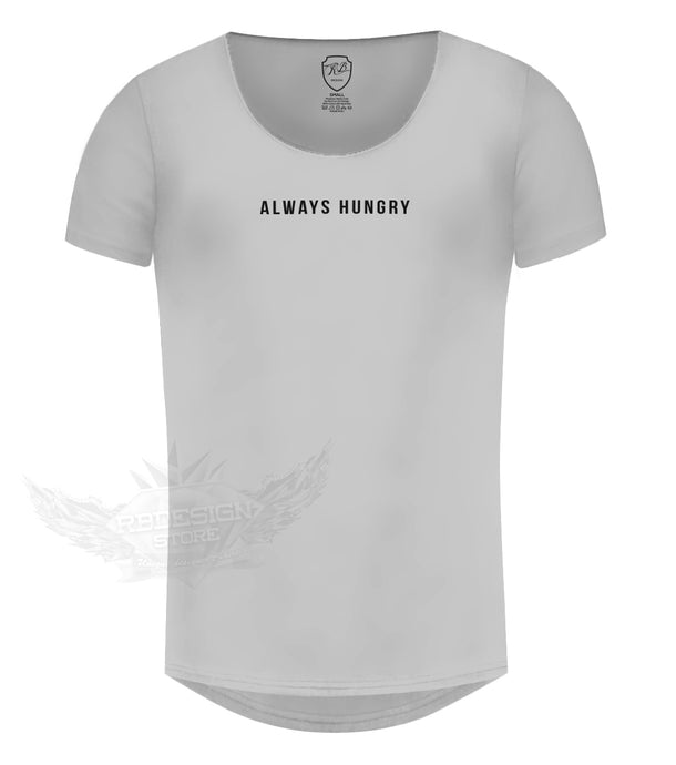 Men's Casual T-shirt Always Hungry Saying Slim Fit Muscle Tee / Color Option / MD916
