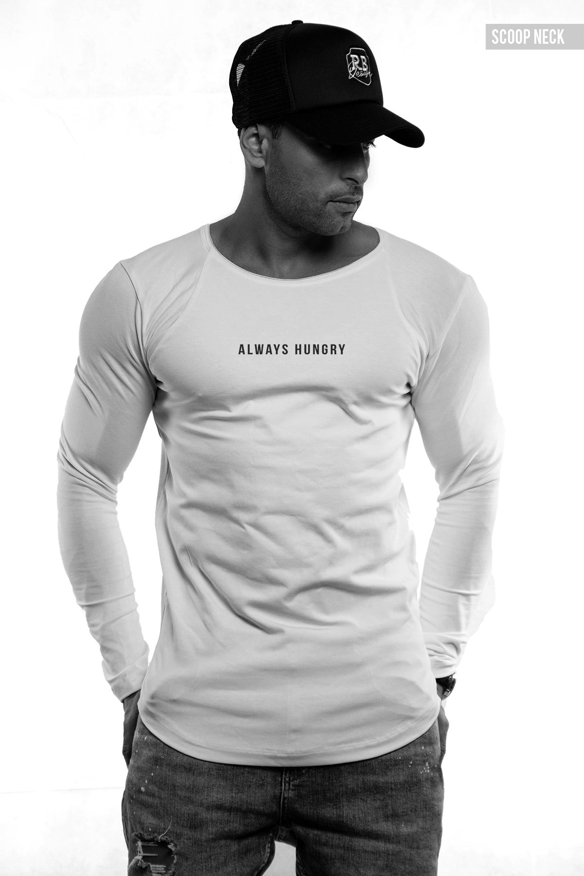 Mens Long Sleeve T-shirt "Always Hungry" MD916