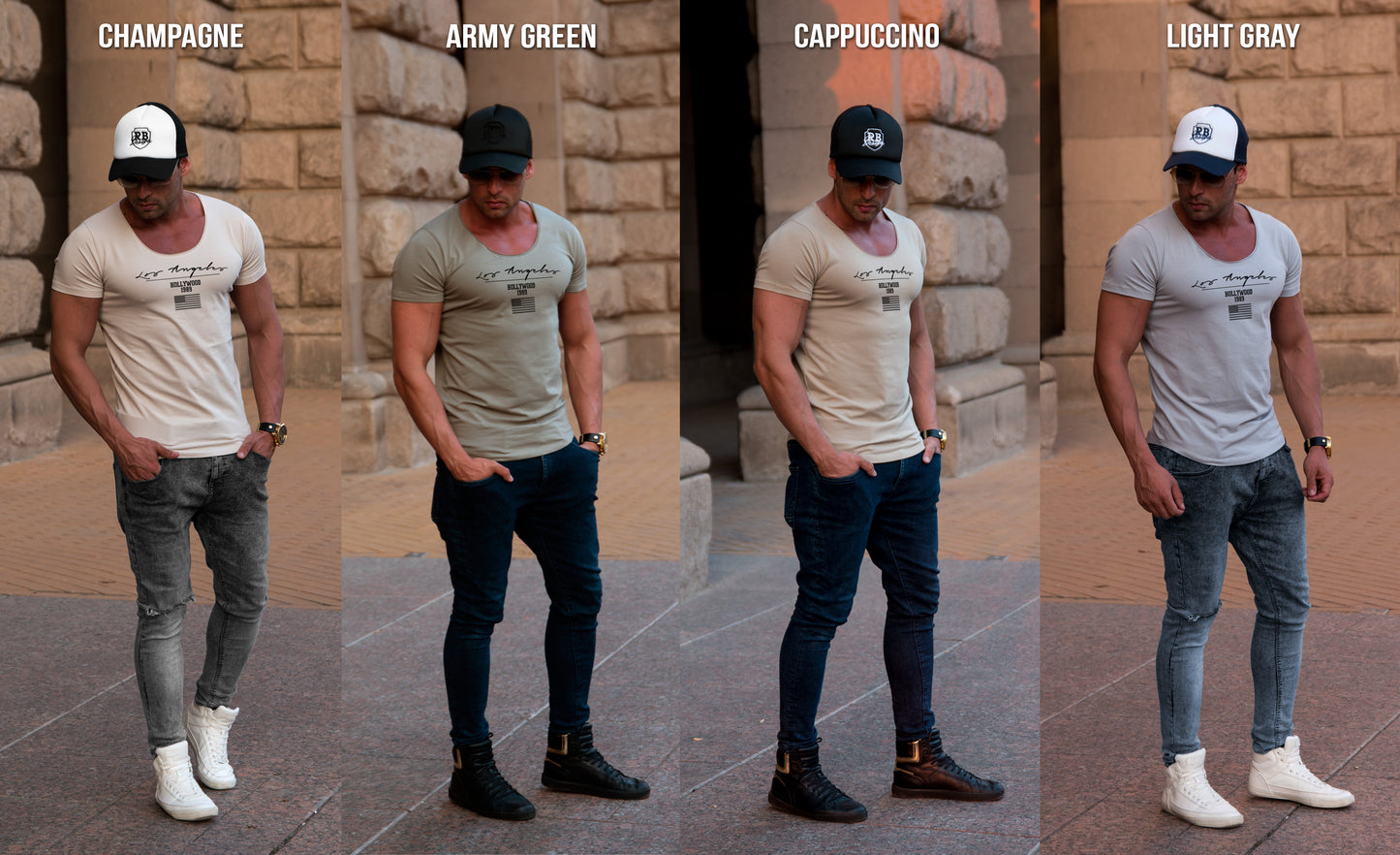 Casual Men's T-shirt Los Angeles  / Color Option / MD917LA