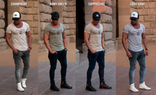 Men's Casual Printed T-shirt Muscle Fit New York Scoop Neck Tee / Color Option / MD917NY