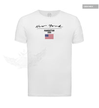 Casual Men's T-shirt New York US FLag Street Fashion Tee MD917