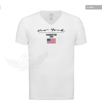 Casual Men's T-shirt New York US FLag Street Fashion Tee MD917