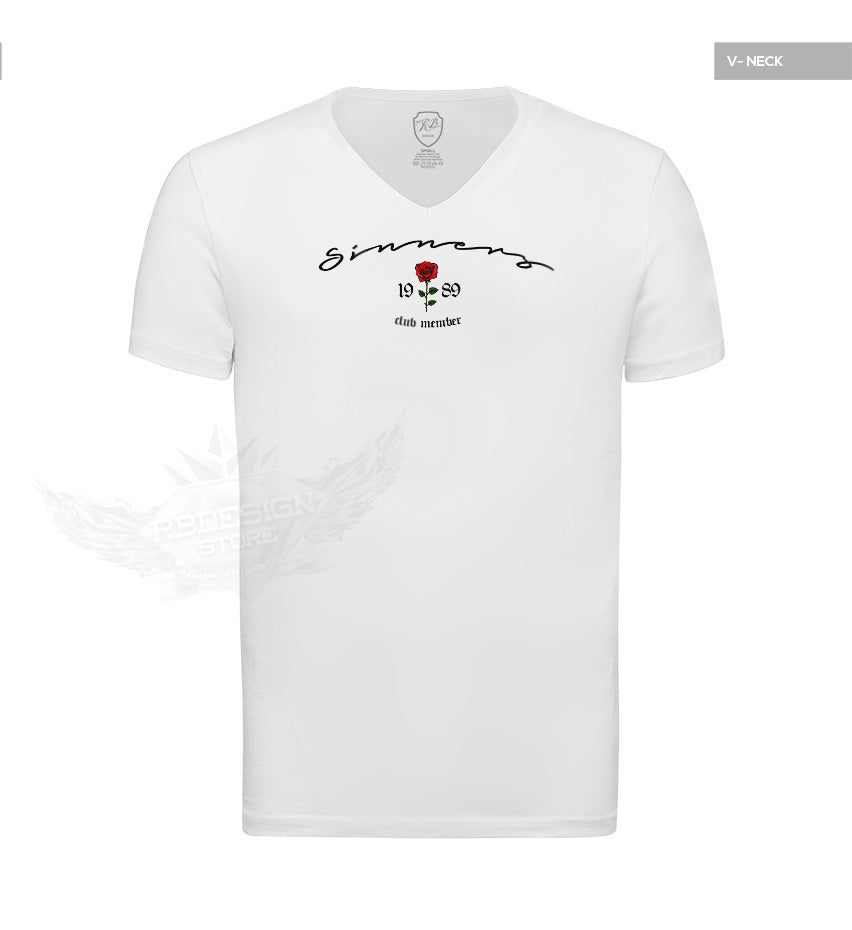 RBD Sinners Club Member Men's T-shirt Urban Fashion Rose Tee MD919