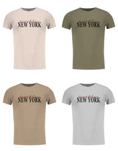 Men's T-shirt "New York Brooklyn" Khaki Gray Beige / Color Option / MD923