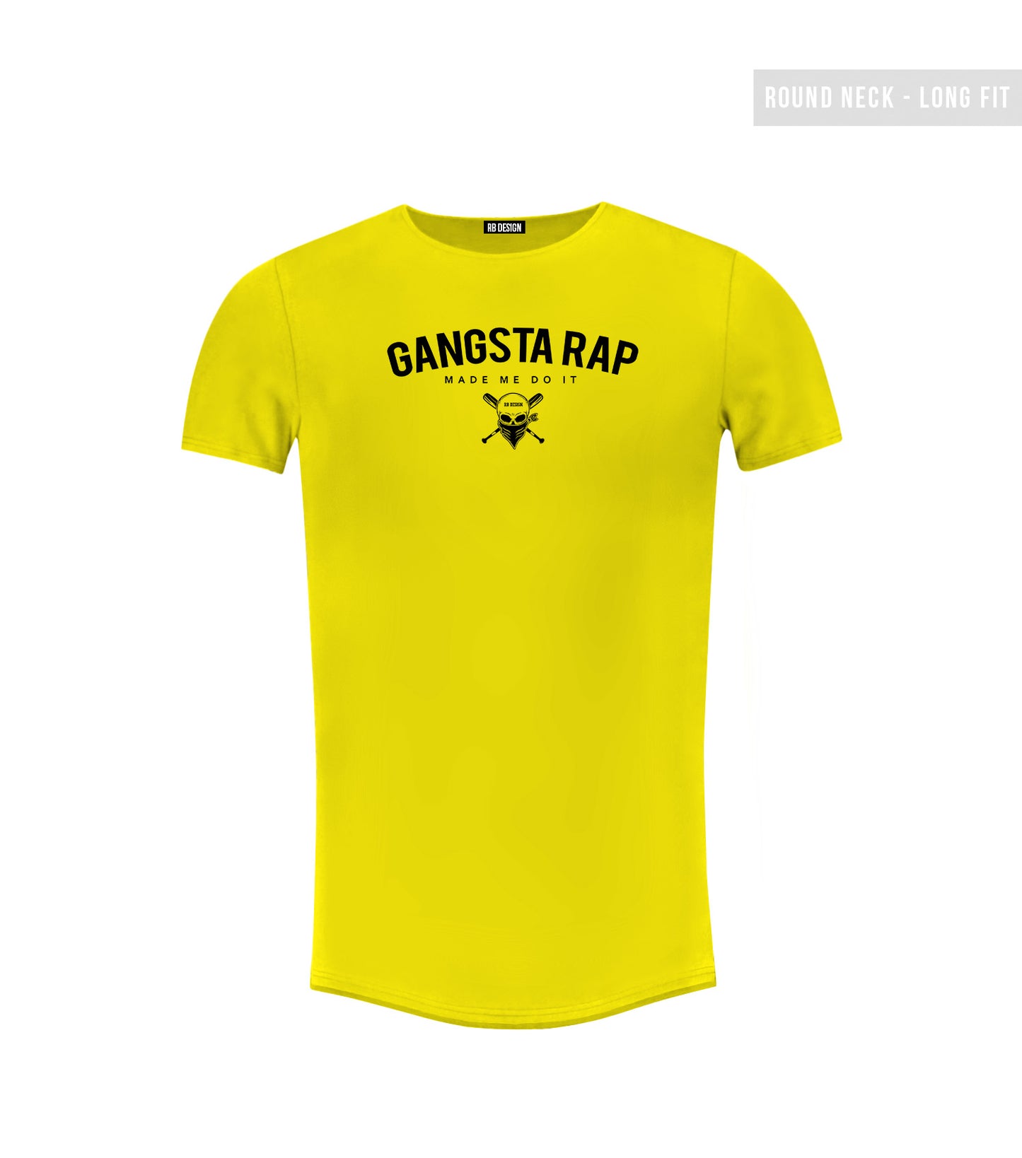 Men's  T-shirt "Gangsta Rap Made Me Do it" Long Fit MD929