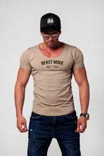Men's T-shirt "Beast Mode ON" Khaki Gray Beige / Color Option / MD930