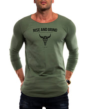Mens Long Sleeve T-shirt "Rise and Grind" MD932