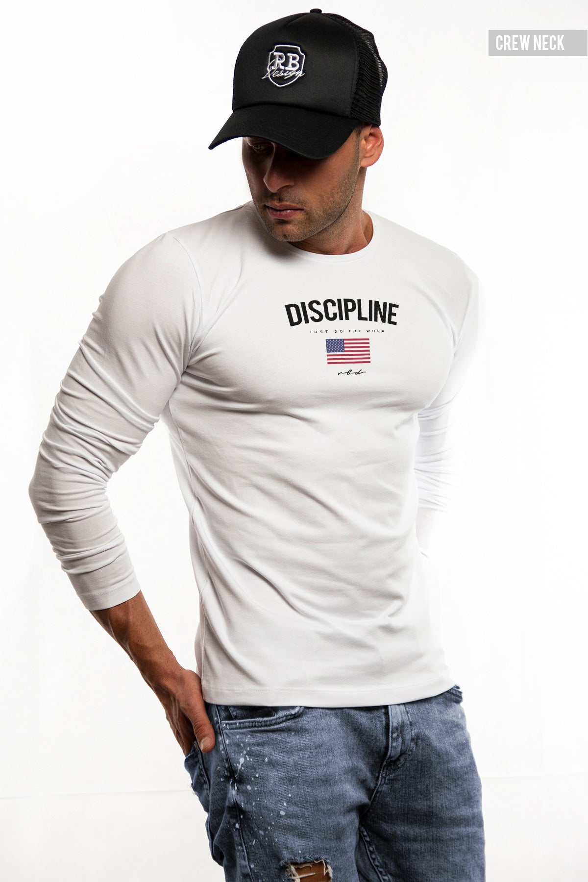 Mens Long Sleeve T-shirt "Discipline" MD933