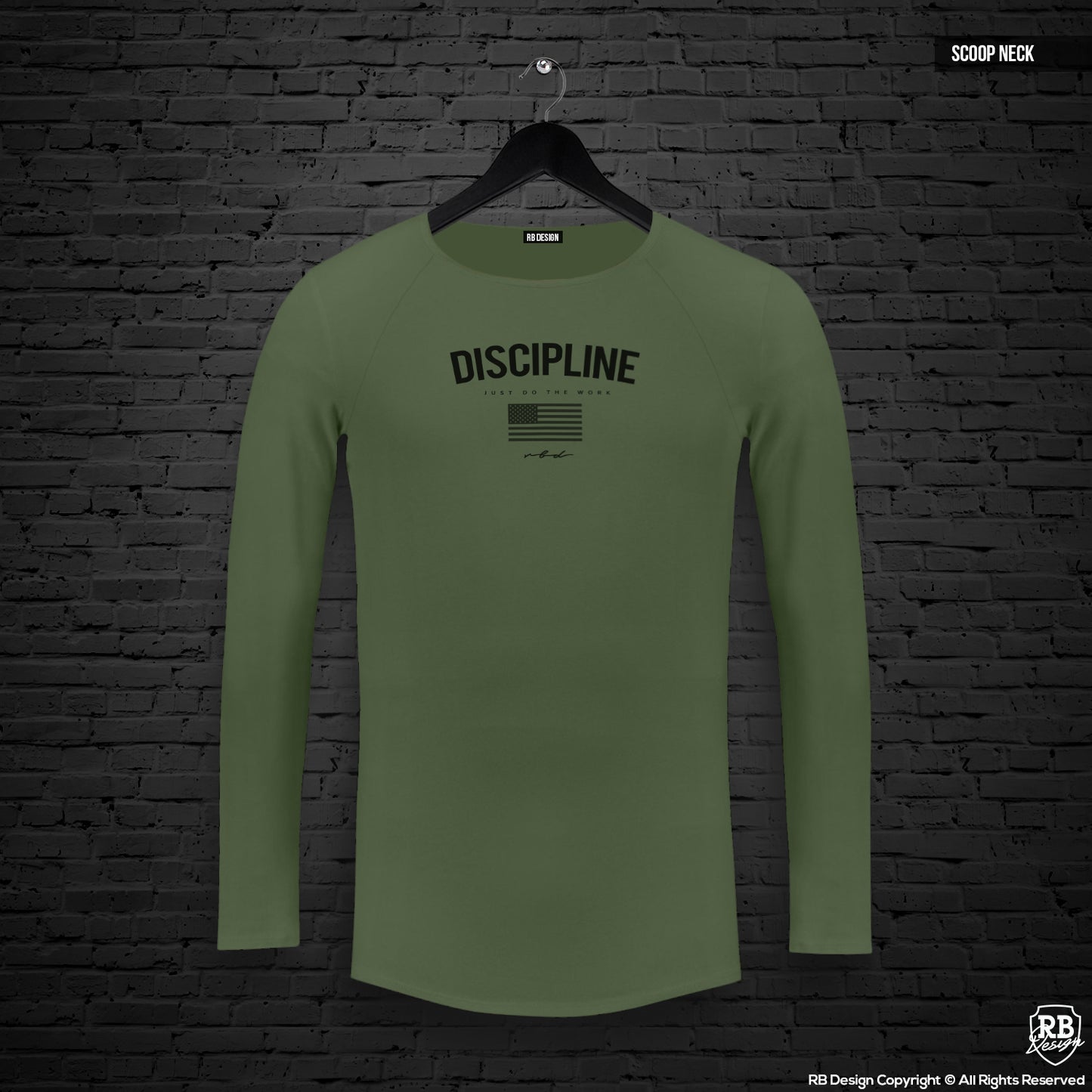 Mens Long Sleeve T-shirt "Discipline" MD933