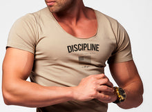 Men's T-shirt "Discipline" Khaki Gray Beige / Color Option / MD933