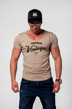 Stylish Men's T-shirt "Superior Vintage" Khaki Gray Beige / Color Option / MD934