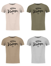 Stylish Men's T-shirt "Superior Vintage" Khaki Gray Beige / Color Option / MD934