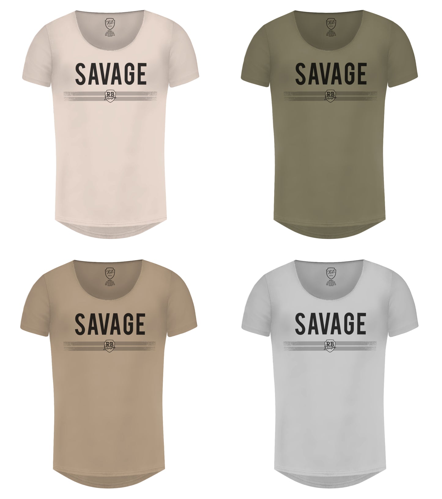 Men's T-shirt "RBD Savage" Khaki Gray Beige / Color Option / MD935