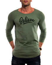 Mens Long Sleeve T-shirt "Believe" MD949