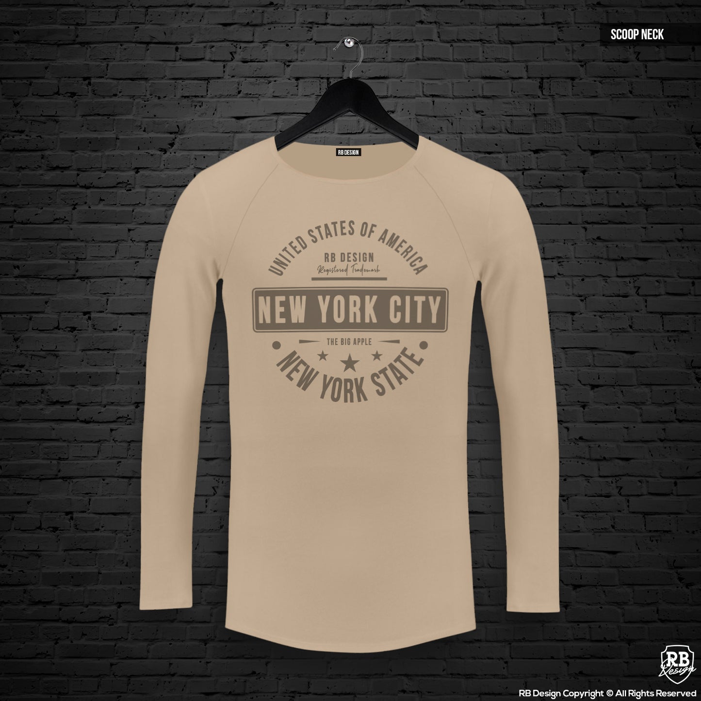 Mens Long Sleeve T-shirt "New York" MD950