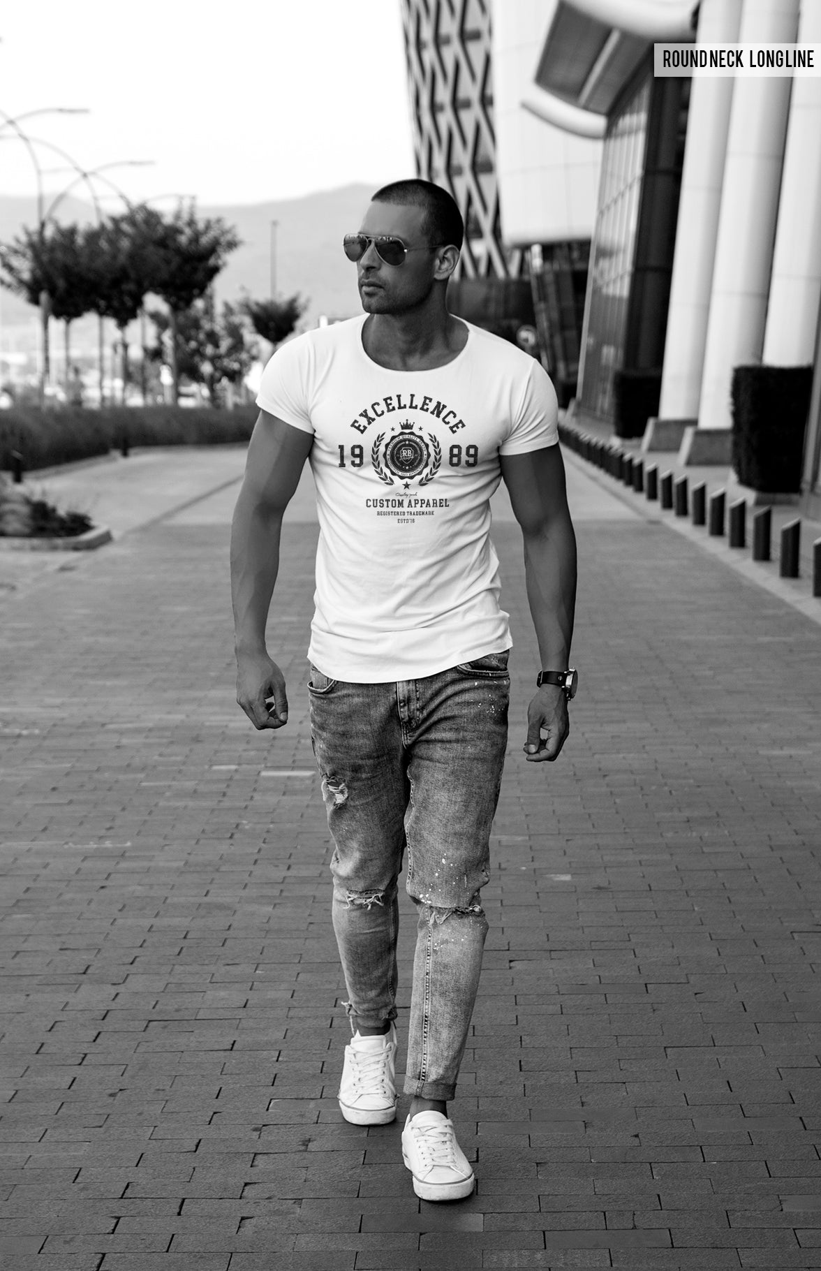Мen's Longline T-shirt "Excellence" MD959