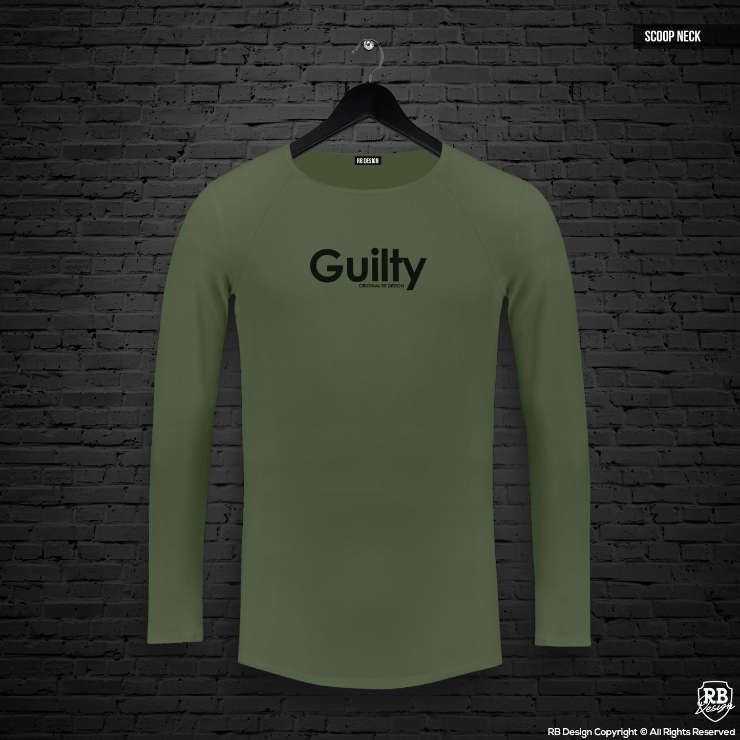 Mens Long Sleeve T-shirt "Guilty" MD964