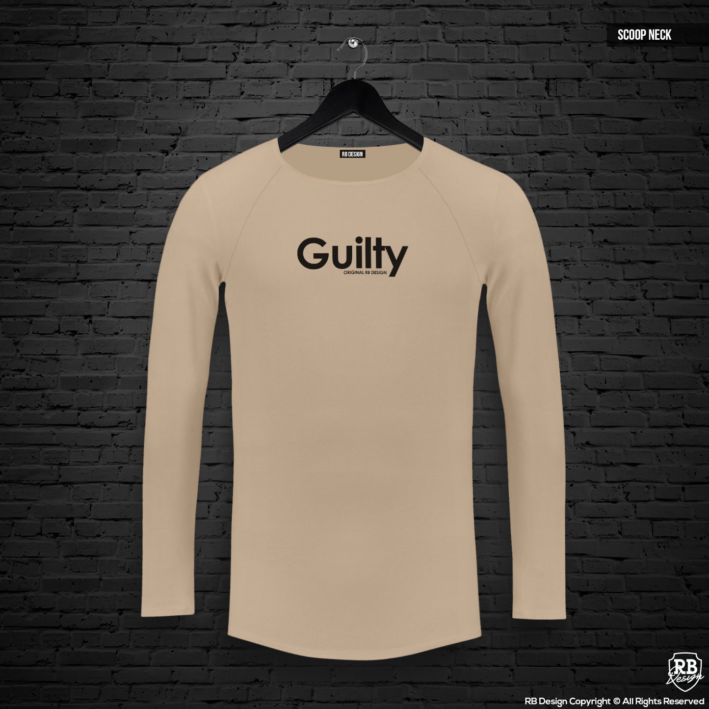 Mens Long Sleeve T-shirt "Guilty" MD964