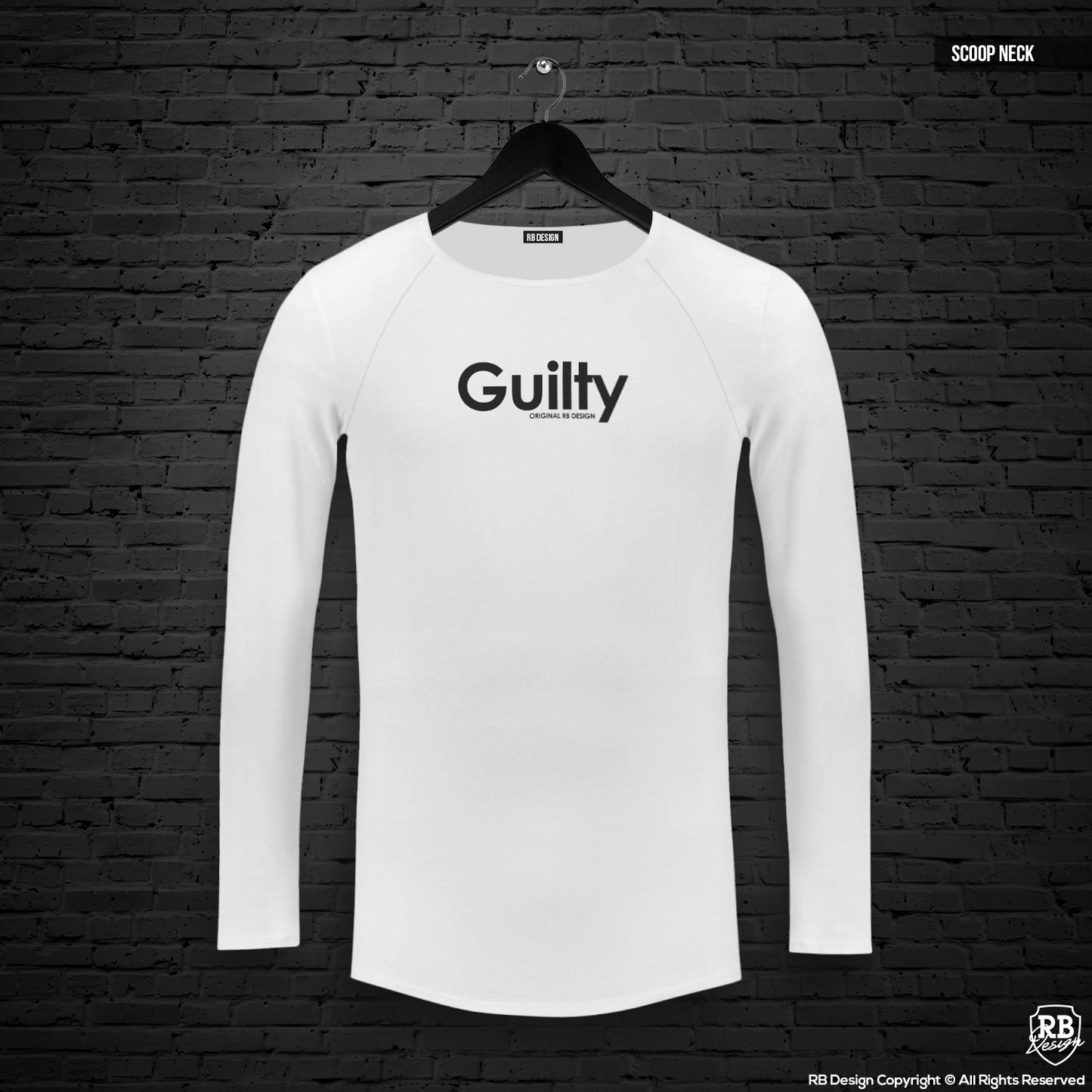 Mens Long Sleeve T-shirt "Guilty" MD964