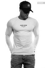 Mens Long Sleeve T-shirt "Hard work beats talent" MD970