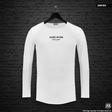 Mens Long Sleeve T-shirt "Hard work beats talent" MD970