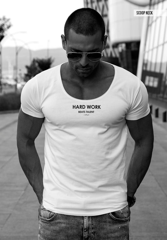 Mens T-shirt "HARD WORK BEATS TALENT" MD970