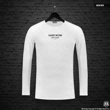 Mens Long Sleeve T-shirt "Hard work beats talent" MD970