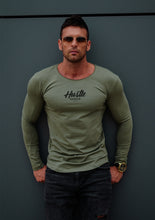 Mens Long Sleeve T-shirt "Hustle Harder" MD971