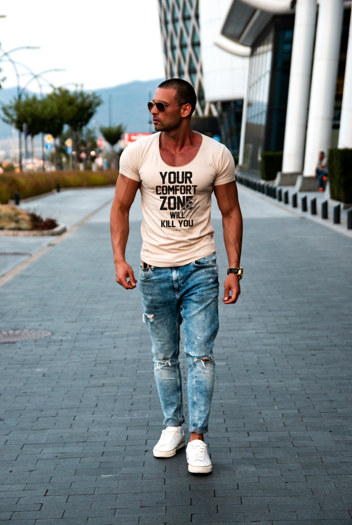 Men's Tshirt "Your Comfort Zone Will Kill You" Cool Entrepreneur Gift