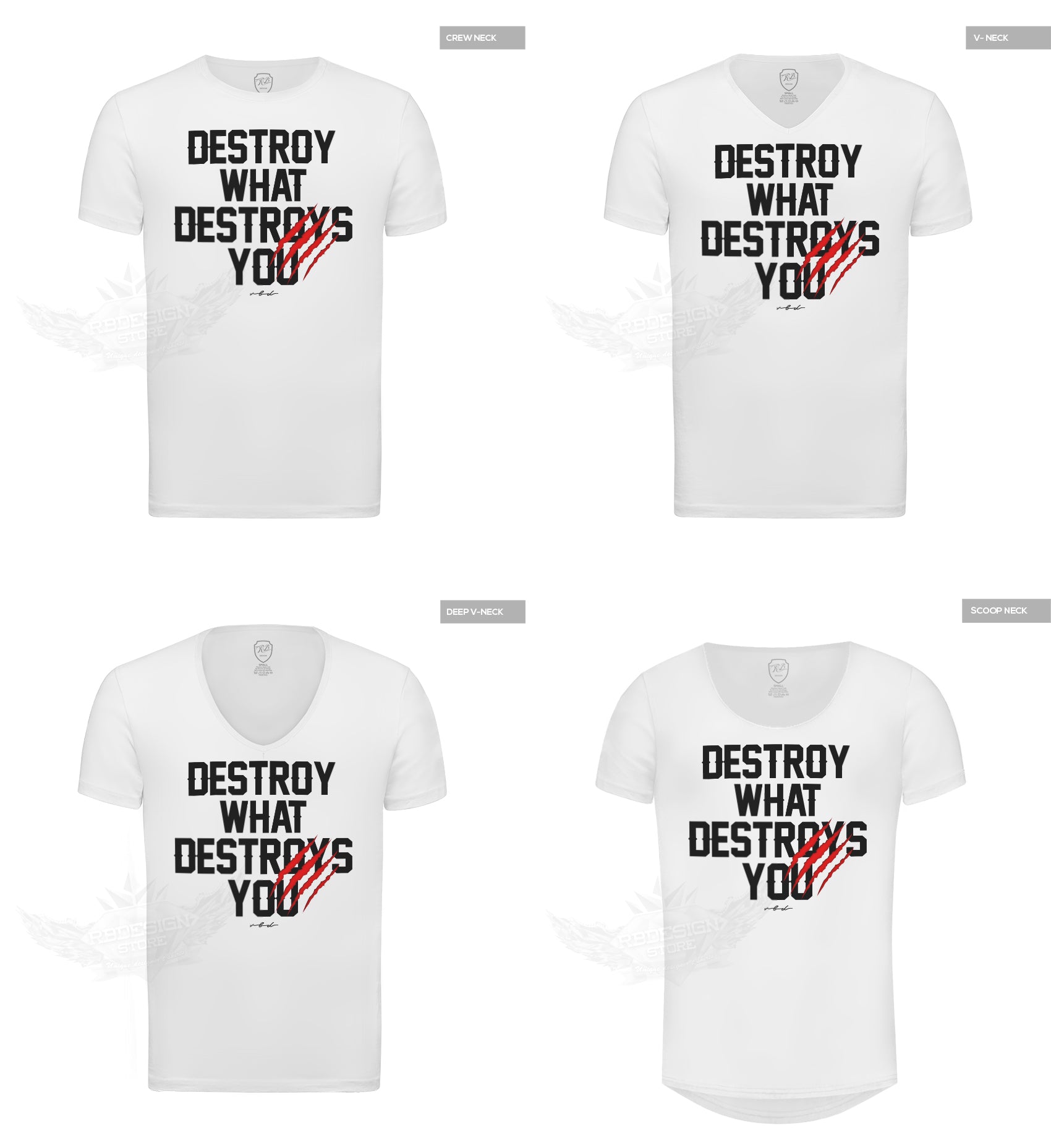 Men’s T-shirt Destroy What Destroys You Motivation Slogan Tees Online