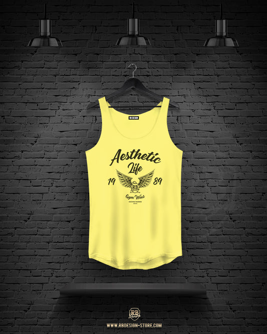 Men's Yellow Tank Top "Aesthetic Life" MD993Y
