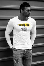 Mens Long Sleeve T-shirt "ONLY Positive attitudes allowed" MD995