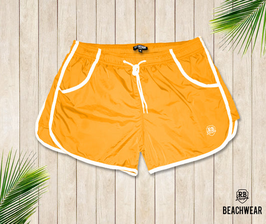 Orange Men's Swimming Shorts With White Еdging BW02OW