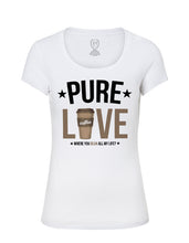 Pure Love Coffee Lover Women's graphic T-shirt WD316