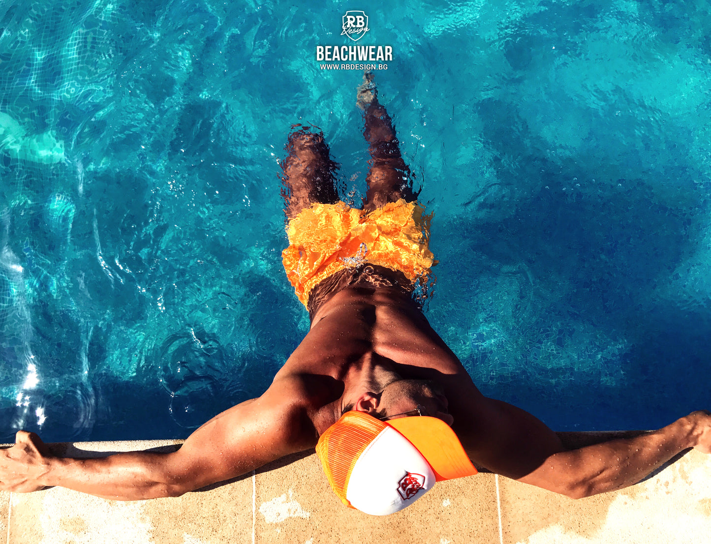 Bundle 3 - Orange Beach Shorts + Orange Hat + Tank Top MD885