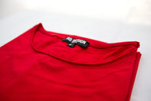 2 Pack Men's Plain RED Round Neck T-shirt - Longline