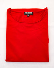 2 Pack Men's Plain RED Round Neck T-shirt - Longline