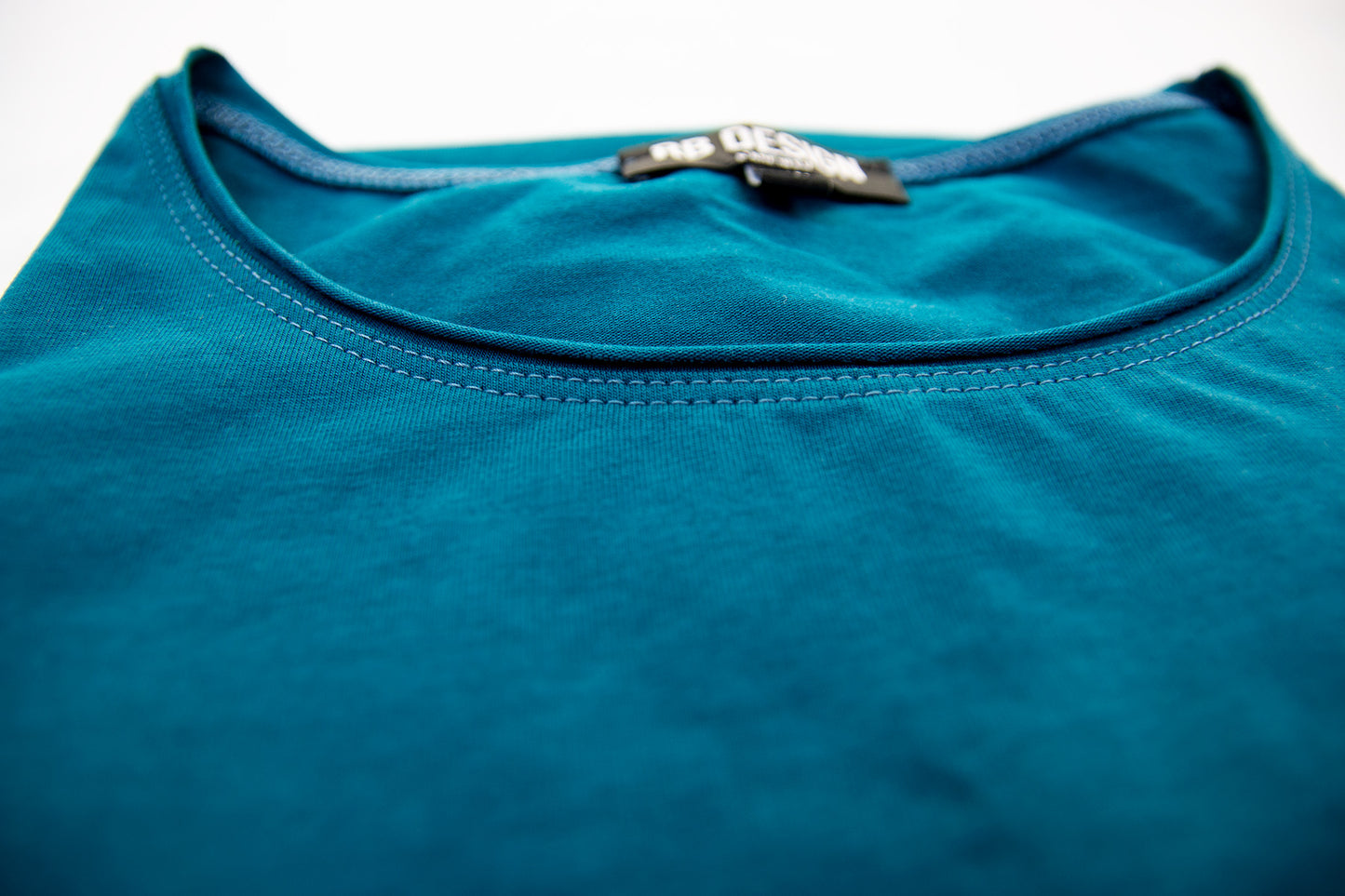 2 Pack Ocean Blue Men's Plain Round Neck T-shirt - Longline