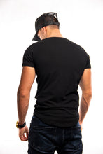 Men's Plain Black Scoop Neck T-shirt