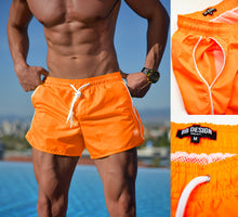 Mens Swimming Shorts Orange BW01O