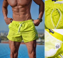 Bundle Mens Swimming Shorts + Electric Green Hat  BW01EGH